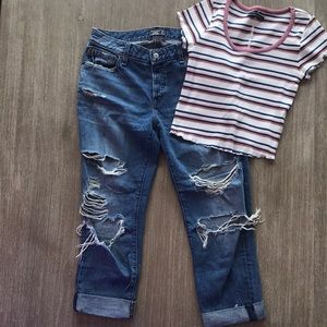 Abercrombie & Fitch top and jeans
